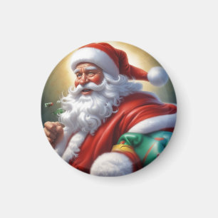 Aimant Santa Clause Joyeux Noël Bonne année