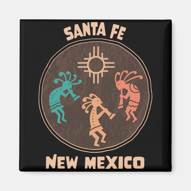 Aimant Santa Fe New Mexico Kokopelli Vacation Souvenir  (Devant)