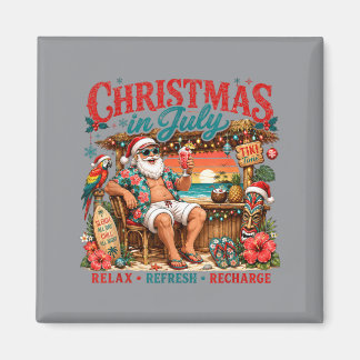 Aimant Santa Summer Holiday Relax Refresh Recharge Mom