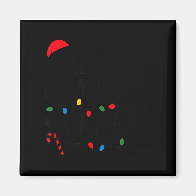 Aimant Santa's Favorite Helper Funny Christmas  (Devant)