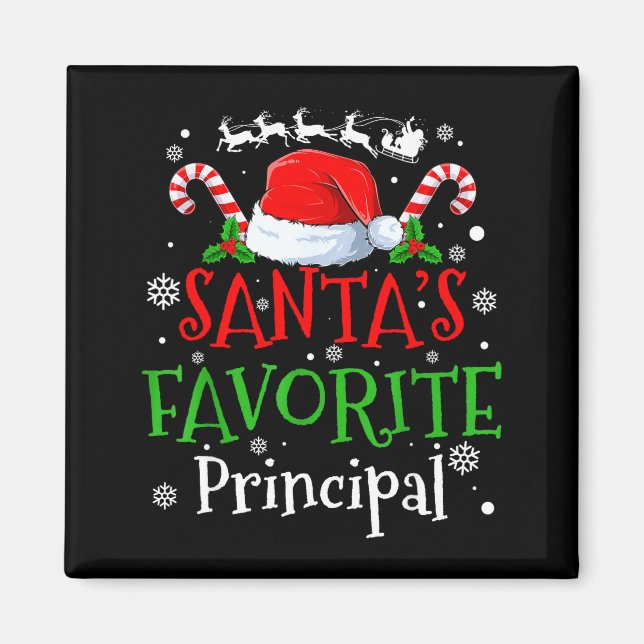 Aimant Santa's Favorite Principal Christmas Party  (Devant)