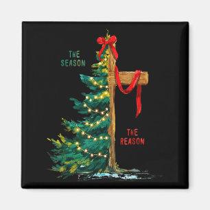Aimant Sapin de Noël La Saison Jésus Croix La Raison
