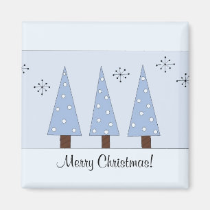 Aimant Sapins de Noël Bleus Fantaisistes