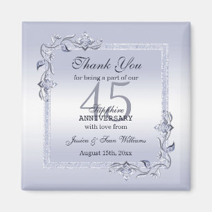 Aimant Sapphire Gem & Parties scintillant 45e anniversair