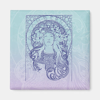 Aimant Sarah Bernhardt par Mucha