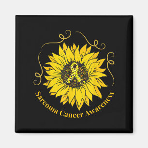 Aimant Sarcome Cancer Sensibilisation Tournesol jaune Rub
