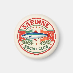 Aimant Sardine Social Club Fête d'été Italienne 