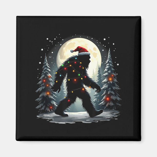 Aimant Sasquatch 67 Santa Bigfoot Christmas Tree Funny  (Devant)