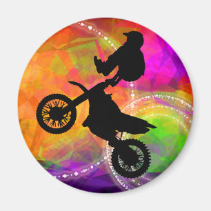 Aimant Saut de motocross en cercles du feu