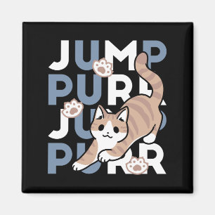 Aimant Sauter Purr Jump : Conception de chat joueuse avec