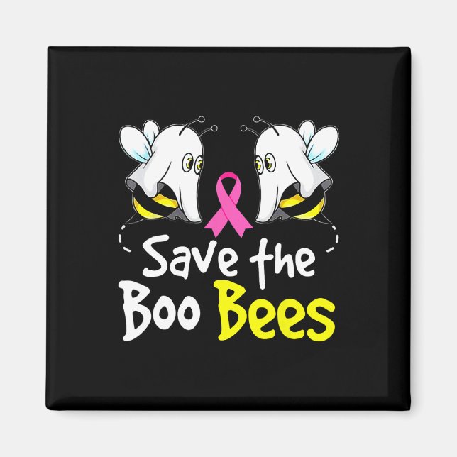 Aimant Sauvez Boo Bees Amusants Conscience du cancer du s (Devant)