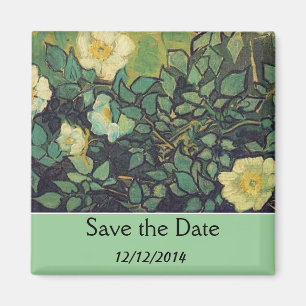 Aimant Sauvez la date, Van Gogh Wild Roses.