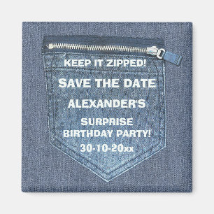 Aimant Sauvez la fête d'anniversaire de date la gardent