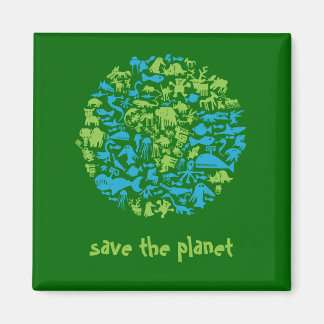 Aimant Sauvez la planète