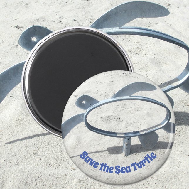 Aimant Sauvez la tortue marine (Créateur téléchargé)