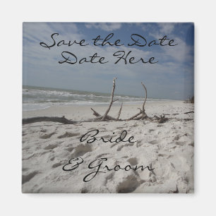Aimant Sauvez l'aimant de plage de date