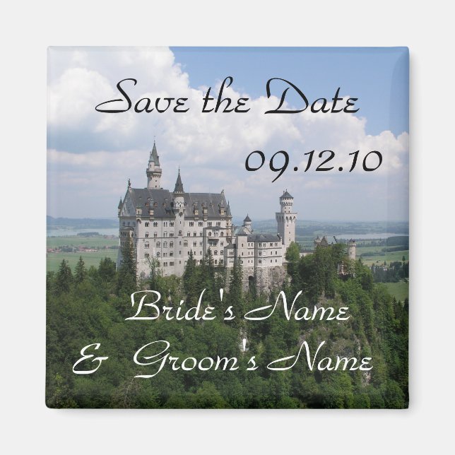 Aimant Sauvez le château de Neuschwanstein de date (Devant)