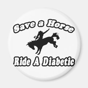 Aimant Sauvez le cheval, partez en diabétique