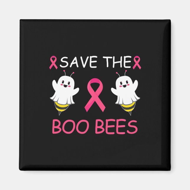 Aimant Sauvez les abeilles Boo Halloween amusant cancer d (Devant)