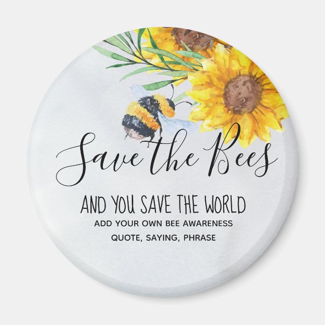 Aimant Sauvez Les Abeilles Et Vous Sauvez Le Monde Person (Devant)