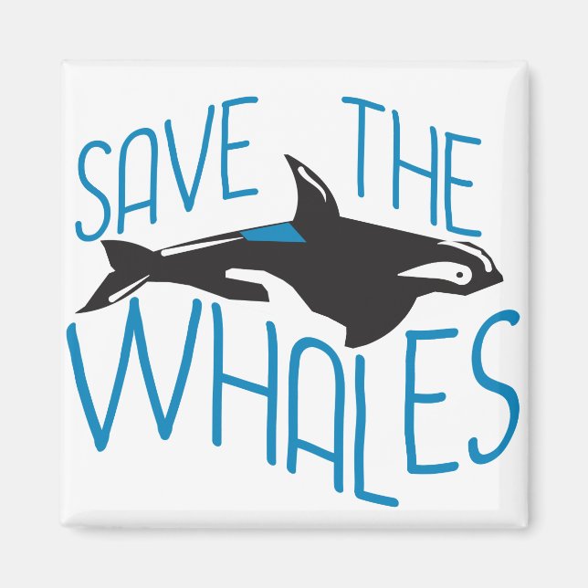 Aimant Sauvez les baleines (Devant)