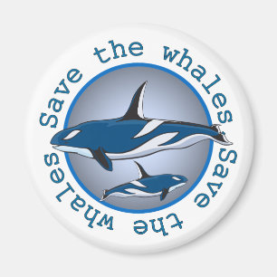 Aimant Sauvez les baleines