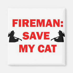 Aimant Sauvez mon feu de chat