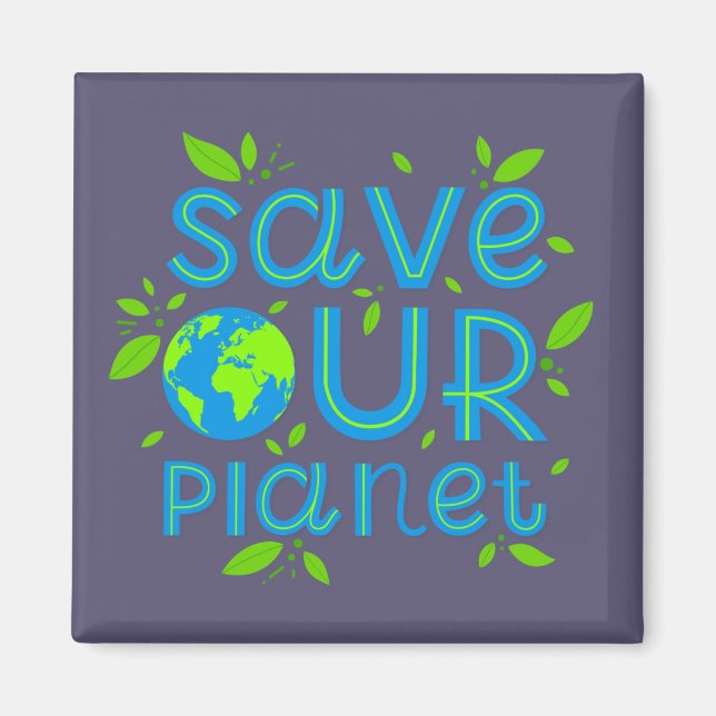 Aimant Sauvez notre planète (Devant)