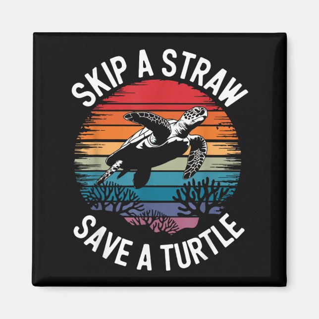 Aimant Save Turtles Sea Ocean Turtle Shirt  (Devant)