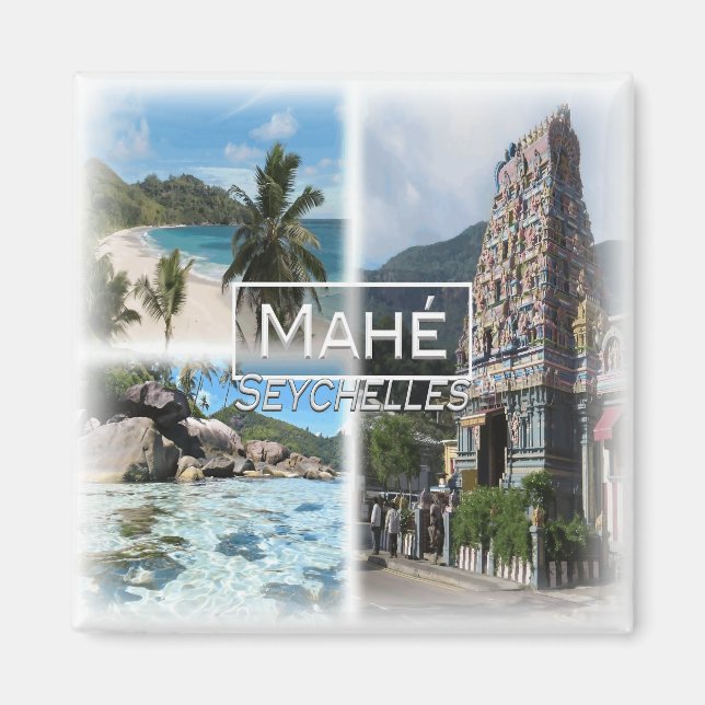 Aimant SC0030 Afrique, Seychelles, Mahé, réfrigérateur (Devant)