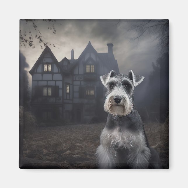 Aimant Scandale d'Halloween Schnauzer Miniature (Devant)