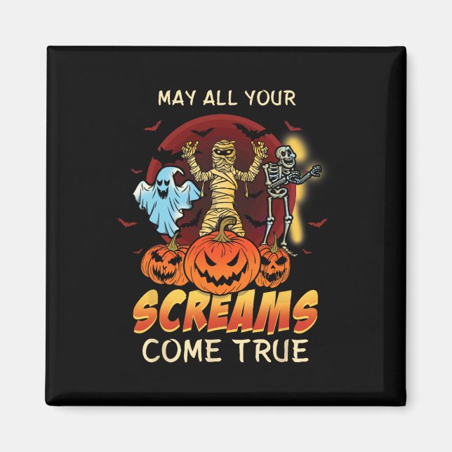 Aimant Scandale Skeleton Monstres Fantôme Funny Lazy Dépl (Devant)