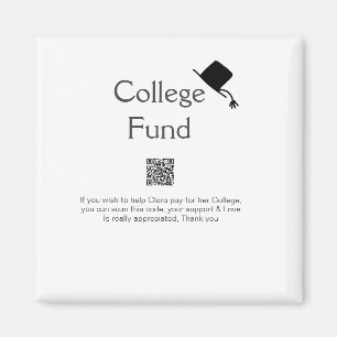Aimant Scanne de fonds de collège QR ajouter des détails