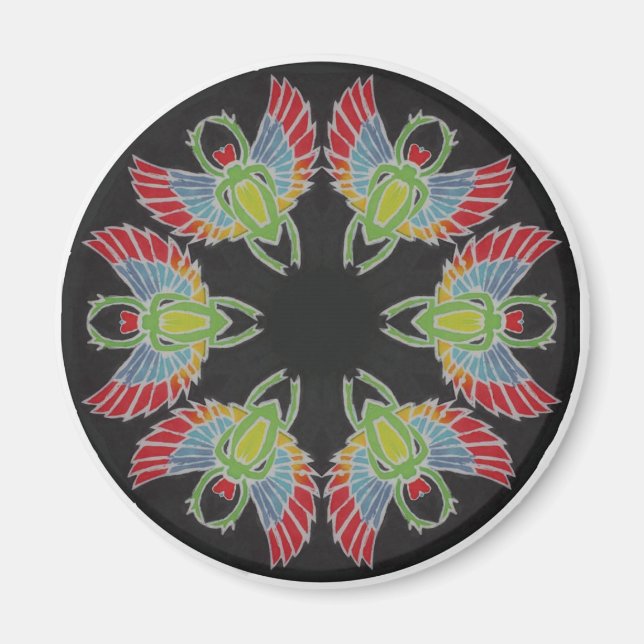Aimant Scarab Batik Mandala (Devant)