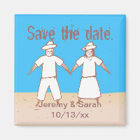 Scarecrow Couple Enregistrer la date Mariage Magne