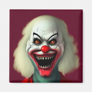 Aimant scary clown horror portrait de monstre halloween