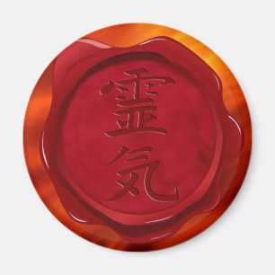 Aimant sceau de cire - REIKI vagues rouges du feu