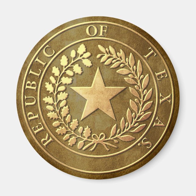 Aimant Sceau de la République du Texas (Devant)