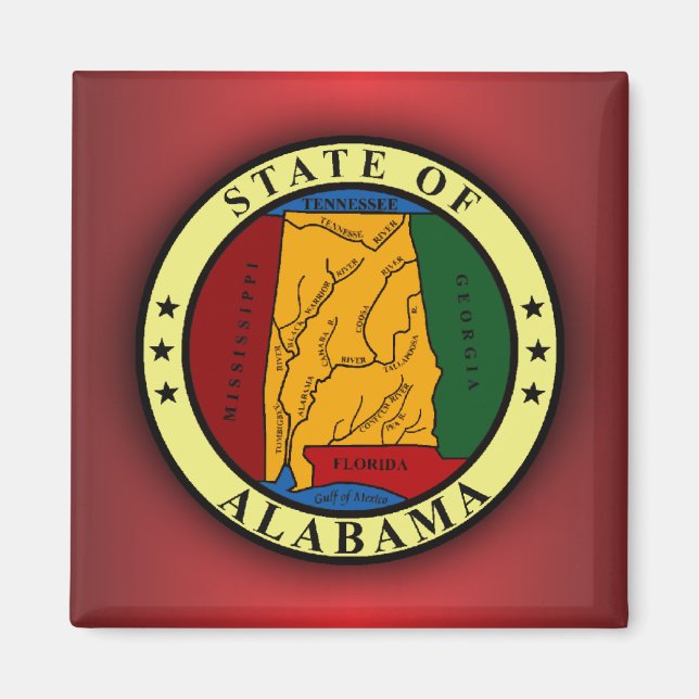 Aimant Sceau de l'Alabama (Devant)