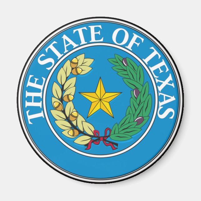 Aimant Sceau d'État du Texas (Devant)