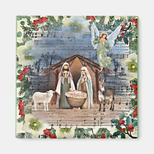 Aimant Scène de la Nativité, Joy to the World,