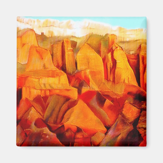 Aimant Scène de montagne au coucher du soleil (Devant)