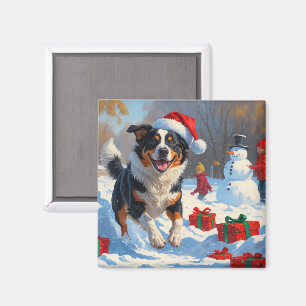 Aimant Scène de Noël de bétail australien