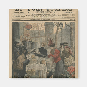 Aimant Scènes de rue de Paris petit déjeuner en plein air