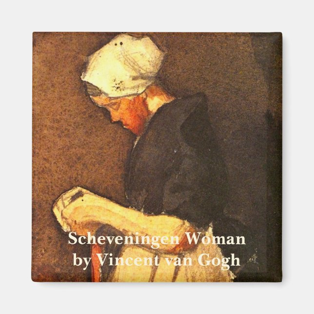 Aimant Scheveningen Portrait de femme par Vincent van Gog (Devant)