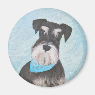 Aimant Schnauzer (Miniature) Peinture - Chien original mi