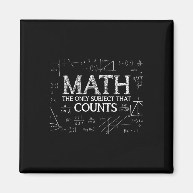 Aimant Science Drôle Nerd Math Le Seul Sujet Qui Peut (Devant)