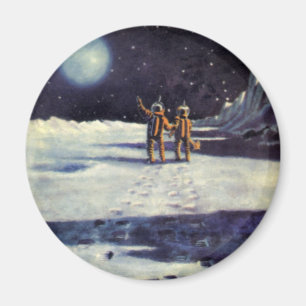 Aimant Science-fiction vintage Astronaute Aliens sur la L