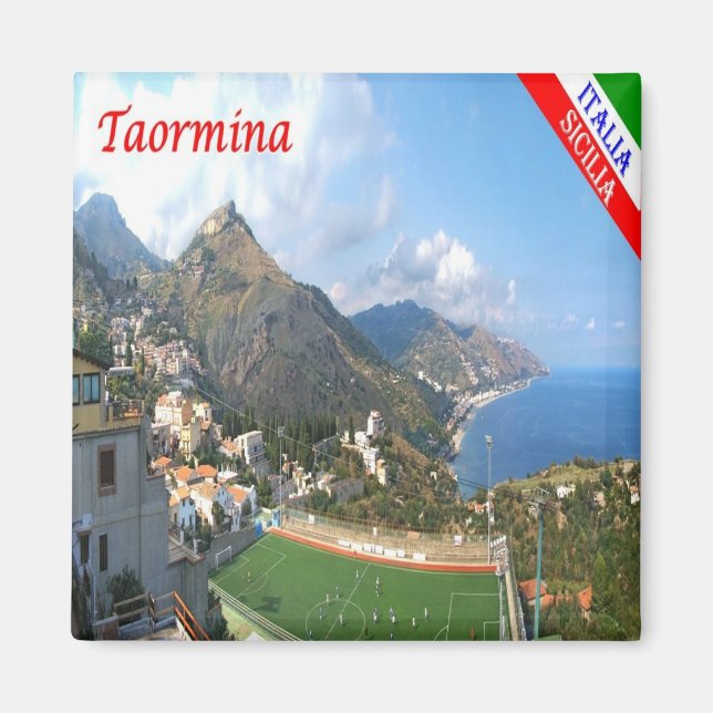 Aimant SCL064 TAORMINA, Sicile, Italie, Frigo (Devant)
