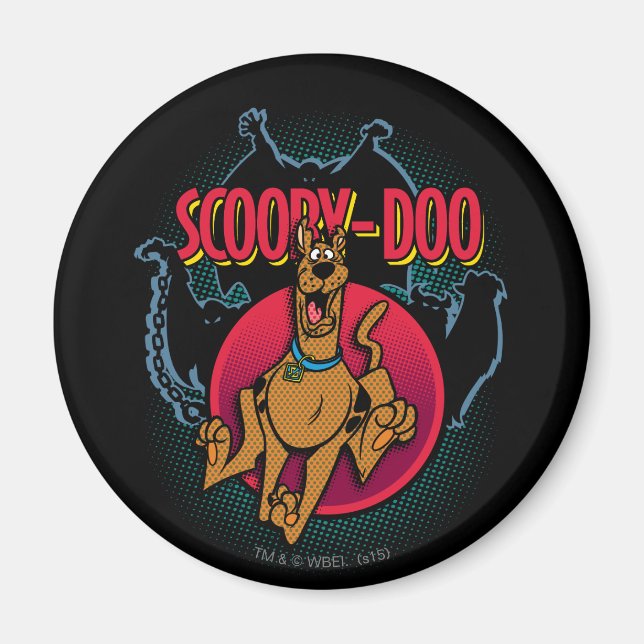Aimant Scooby-Doo Running From Ghosts Graphic (Devant)